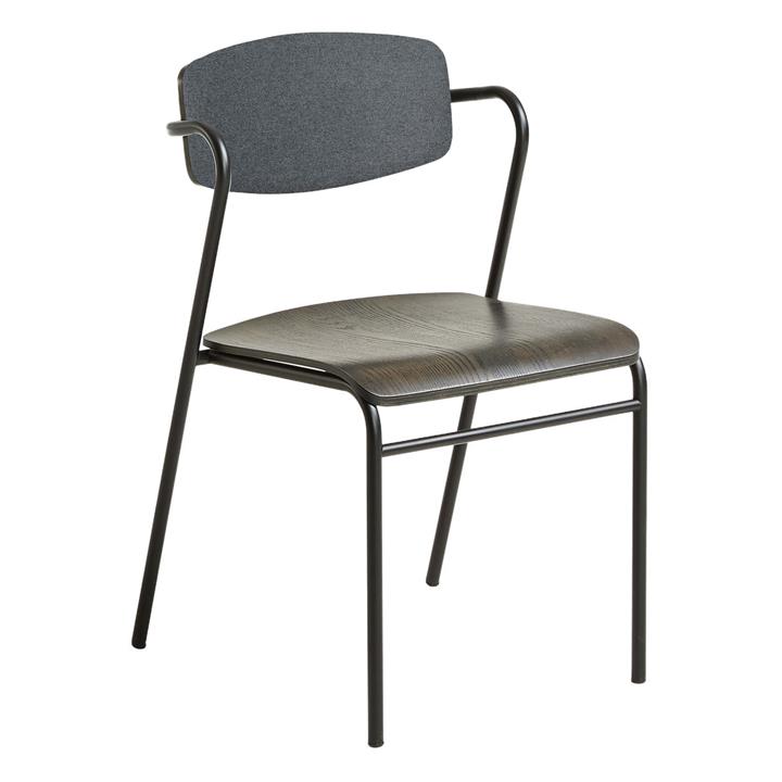 Picture of Seth Timber & Metal Dining Chair Wood Dark Ash/Graphite Vida & Co.