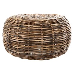 Picture of Seville Rattan Ottoman Natural/Brown Florabelle
