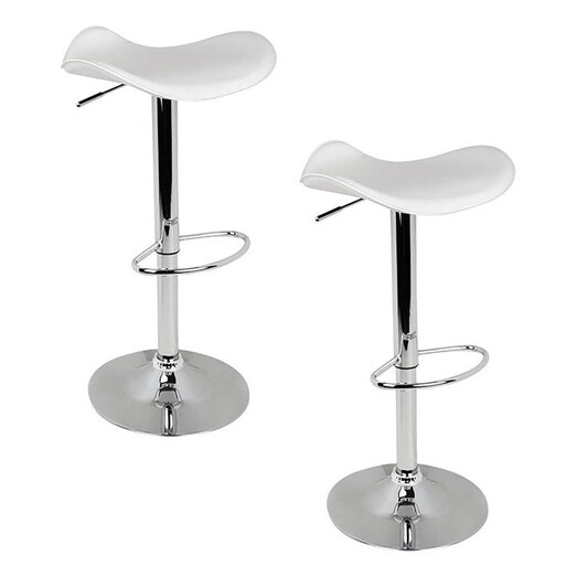 Picture of Seza Faux Leather Bar Stool, White (Set of 2) Resort Living Picture of Seza Faux Leather Bar Stool, White (Set of 2) Resort Living