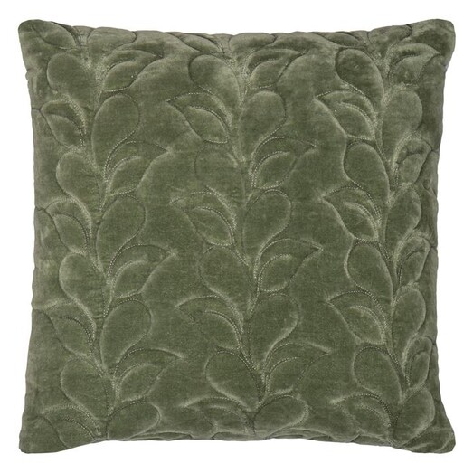 Picture of Shale Velvet Embroidered Cushion in Sage by Amalfi