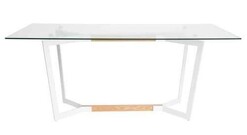 Picture of Shane Rectangular Dining Table - 180cm - Natural/White