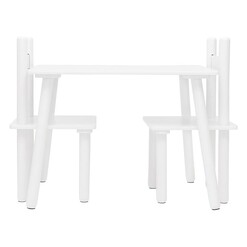 Picture of Shay Kids' 3-Piece Table & Chair Set MDF White Meubilair