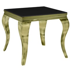Picture of Sheffield Side Table, Gold Metal Gold/Black Dover Mason