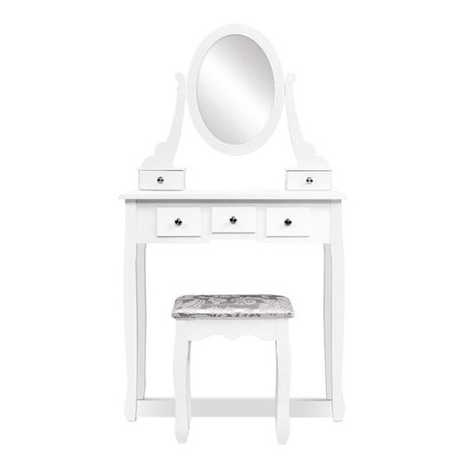 Picture of Sheila 2-Piece Dressing Table MDF White Resort Living Picture of Sheila 2-Piece Dressing Table MDF White Resort Living