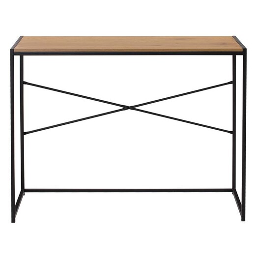 Picture of Sheppard Metal Study Desk MDF Natural/Black Iniko