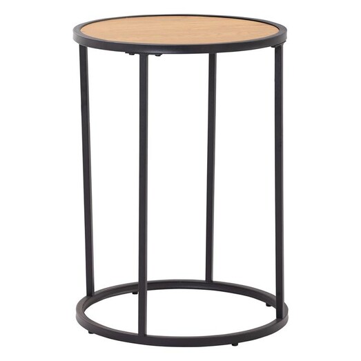 Picture of Sheppard Round Side Table, Small MDF Natural/Black Iniko