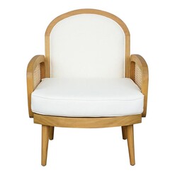 Picture of Sherine Rattan & Wood Armchair White/Natural j.elliot HOME