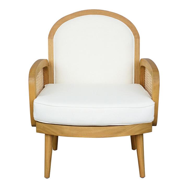 Picture of Sherine Rattan & Wood Armchair White/Natural j.elliot HOME
