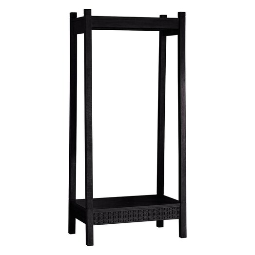 Picture of Shirley Open Wardrobe, Black Wood Black Charcoal Castle Road Interiors Picture of Shirley Open Wardrobe, Black Wood Black Charcoal Castle Road Interiors