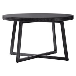 Picture of Shirley Round Dining Table Wood Black Charcoal Castle Road Interiors