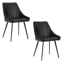 Picture of Shogun Set of 2 Faux Leather Dining Chairs Assorted casabona