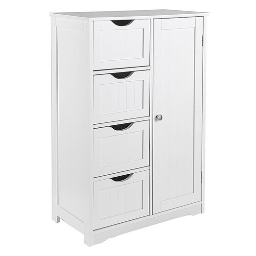 Picture of Sian Bathroom Storage Cabinet with Shelves in White by LiFETCH
