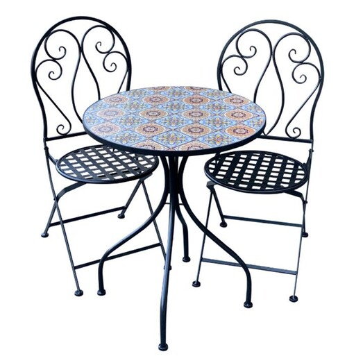 Picture of Siena 3-Piece Outdoor Dining Set Metal The Complete Garden Picture of Siena 3-Piece Outdoor Dining Set Metal The Complete Garden