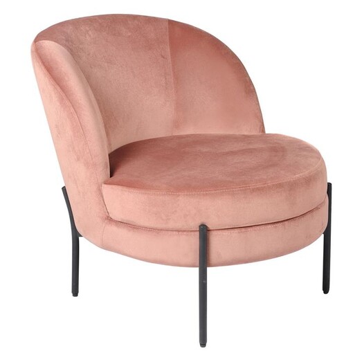 Picture of Sierra Velvet Upholstered Occasional Chair Blush Bay Road Designs