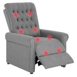 Picture of Silav Heating Reclining Armchair Fabric Grey Resort Living