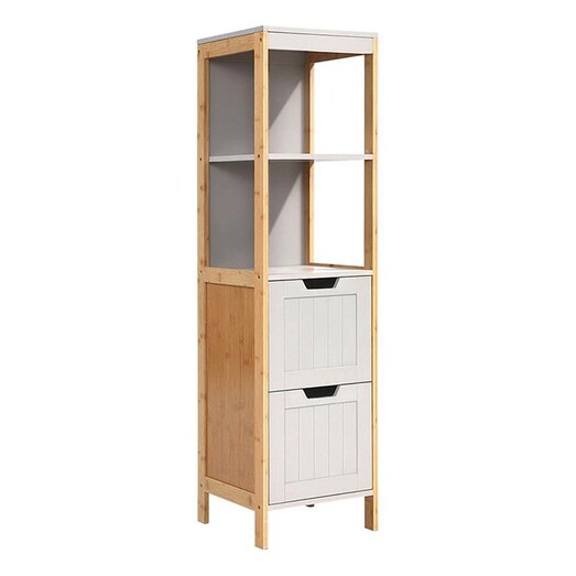 Picture of Silva 2-Drawer Scandi Bathroom Cabinet MDF Grey Resort Living Picture of Silva 2-Drawer Scandi Bathroom Cabinet MDF Grey Resort Living