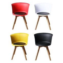 Picture of Simpson Set of 4 Modern Office Chairs Polypropylene Assorted Levede