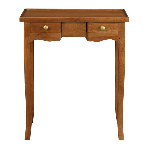 Picture of Sinesio 2 Drawer Mahogany Side Table in Light Pecan by Kayu Estate