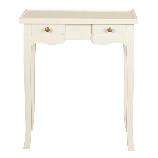 Picture of Sinesio 2 Drawer Mahogany Side Table in White by Kayu Estate