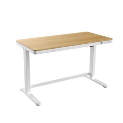 Picture of Single Electric Motor Height Adjustable Sit & Stand Office Computer Desk 120cm - Natural