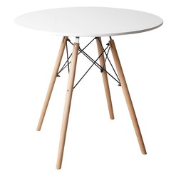 Picture of Skyhill Replica Eames DSW Round Dining Table MDF White Levede