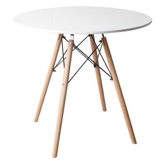 Picture of Skyhill Replica Eames DSW Round Dining Table MDF White Levede
