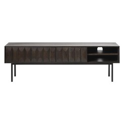 Picture of Slater Lamella Entertainment Unit MDF Dark Brown/Black Iniko