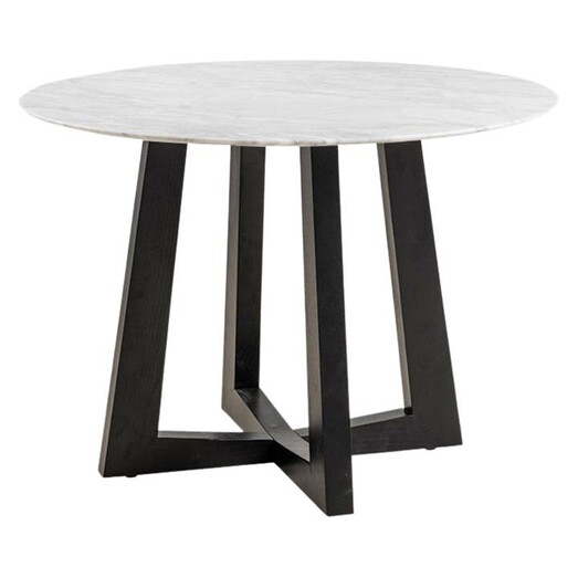 Picture of Sloan Round Marble Dining Table Size 100cm Diameter in Black/White by casabona