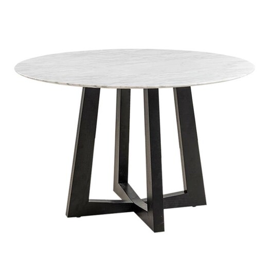 Picture of Sloan Round Marble Dining Table Size 120cm Diameter in Black/White by casabona