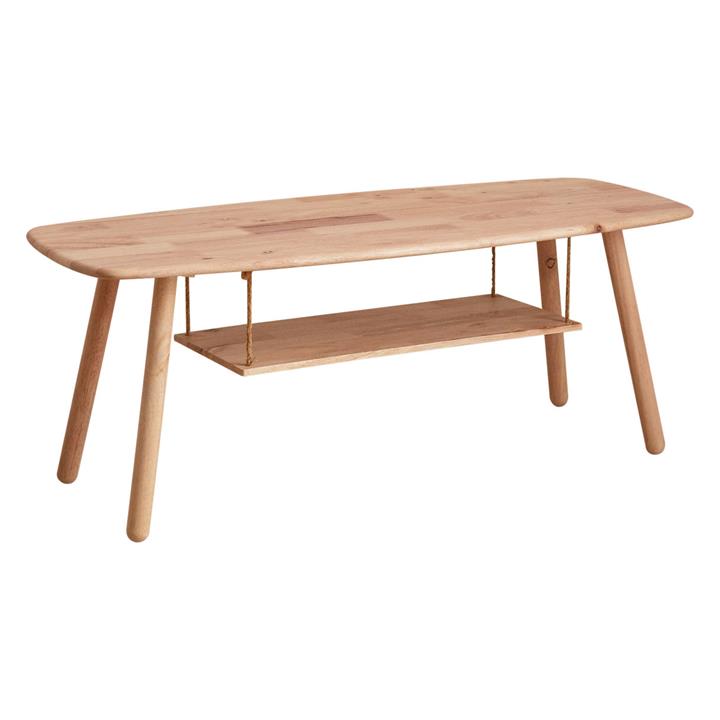 Picture of Small Paddle Coffee Table Solid Wood Natural The Import Depot