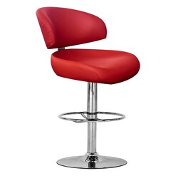 Picture of Smurf Faux Leather Bar Stool Red HOMESTAR