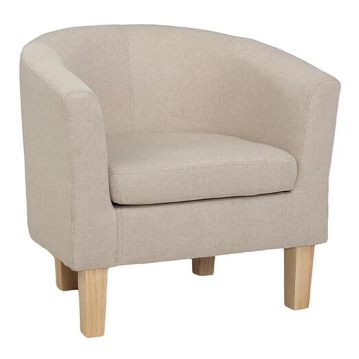 Picture of Snug Linen Tub Chair Fabric Beige Resort Living