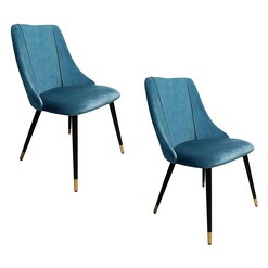 Picture of Sofia Velvet Dining Chair (Set of 2) Blue HOMESTAR