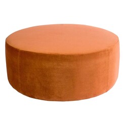 Picture of Sohao Velvet Ottoman Size Large in Orange by D&D Design