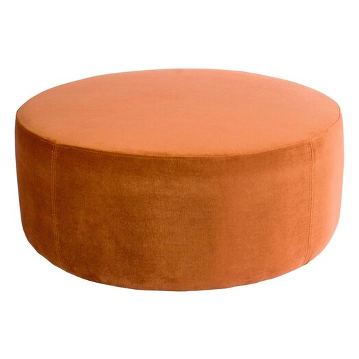 Picture of Sohao Velvet Ottoman Size Large in Orange by D&D Design