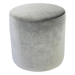 Picture of Sohao Velvet Ottoman Size Small in Light Grey by D&D Design