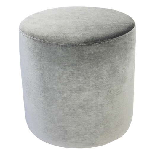 Picture of Sohao Velvet Ottoman Size Small in Light Grey by D&D Design