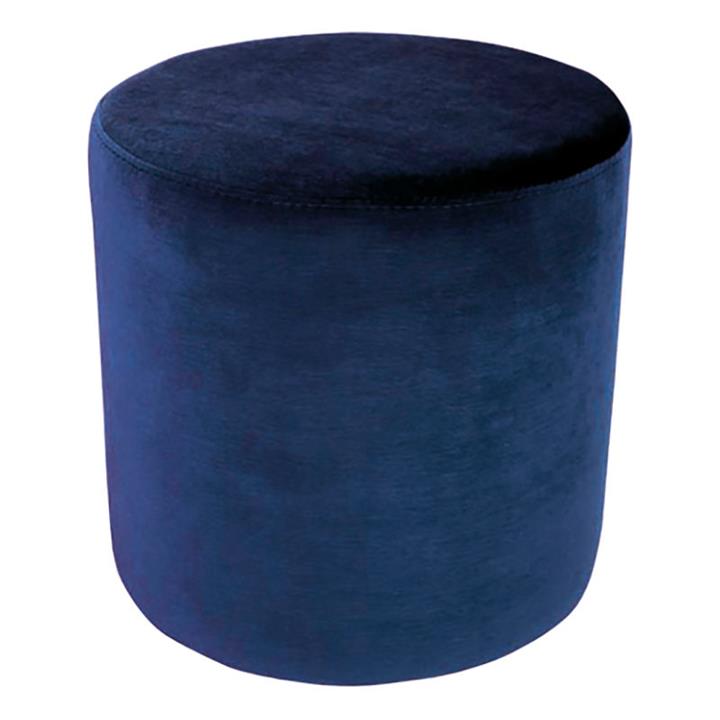 Picture of Sohao Velvet Ottoman Size Small in Navy Blue by D&D Design