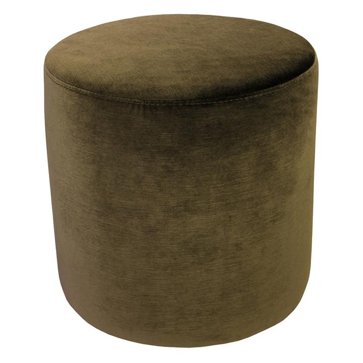 Picture of Sohao Velvet Ottoman Size Small in Olive by D&D Design