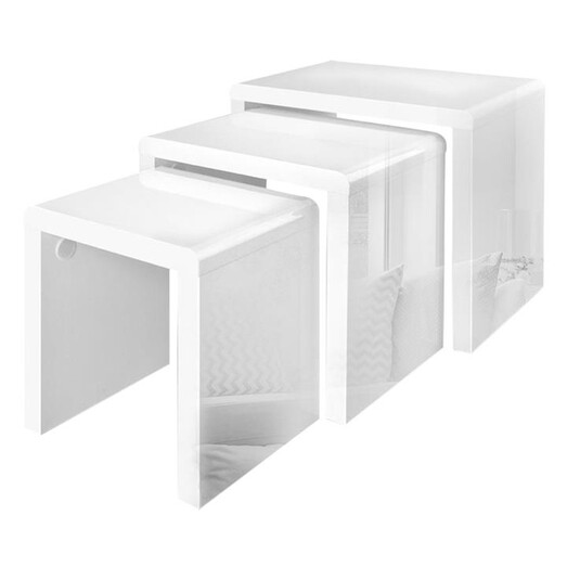 Picture of Sola Side Table (Set of 3) MDF White Resort Living