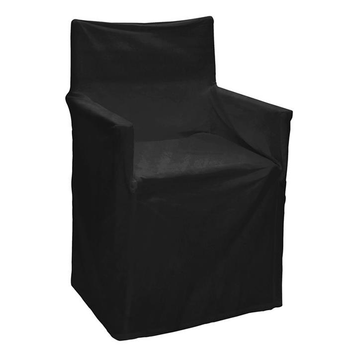 Picture of Solid Director Chair Cover Cotton Charcoal j.elliot HOME