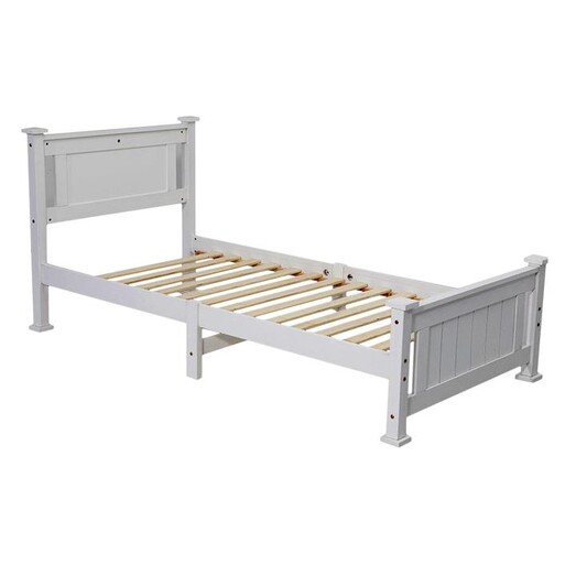 Picture of Solid Pine King Single Bed Timber Bed Frame Wood White Dreamo Living Picture of Solid Pine King Single Bed Timber Bed Frame Wood White Dreamo Living