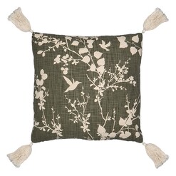 Picture of Sonnet Cotton Cushion in Green by Amalfi