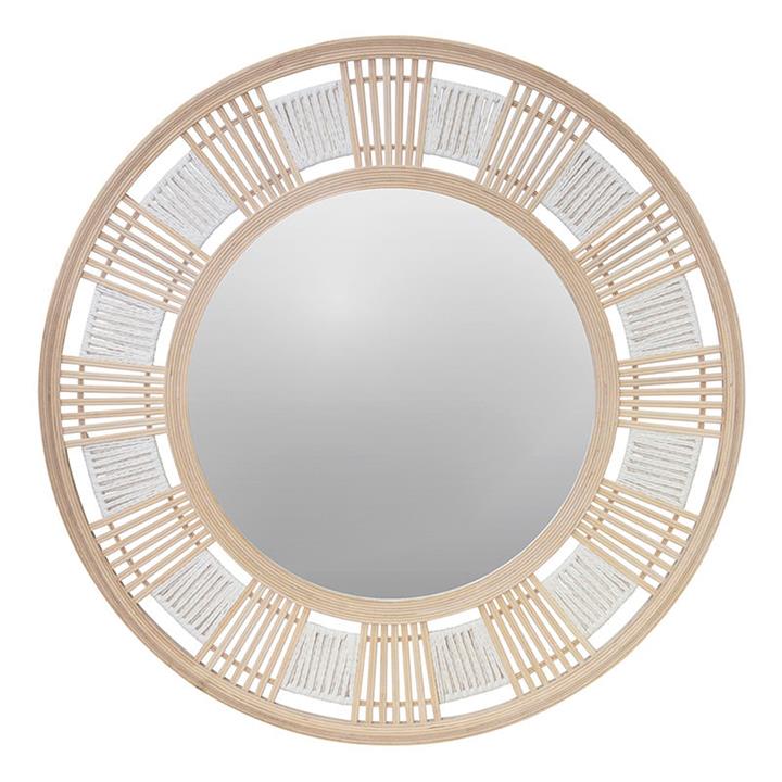 Picture of Sonny Rattan Round Wall Mirror Whitewash j.elliot HOME