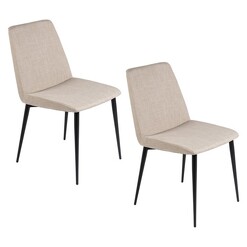 Picture of Sophia Dining Chair (Set of 2) Fabric Mushroom Living by Design