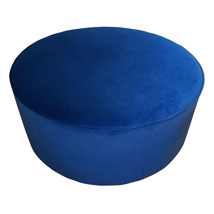 Picture of Sophia Round Ottoman MDF Navy j.elliot HOME