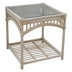 Picture of Sorina Rattan Glass Top Side Table Natural Mise En Scene