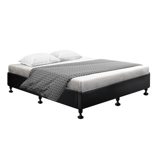 Picture of Spec Faux Leather Queen Bed Wood Black Resort Living Picture of Spec Faux Leather Queen Bed Wood Black Resort Living