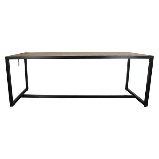 Picture of Spiro Timber & Aluminium Outdoor Dining Set Wood Natural/Black Nova Caeli