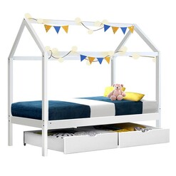 Picture of Sromane Home Framed Bed Wood White Big Fun Club